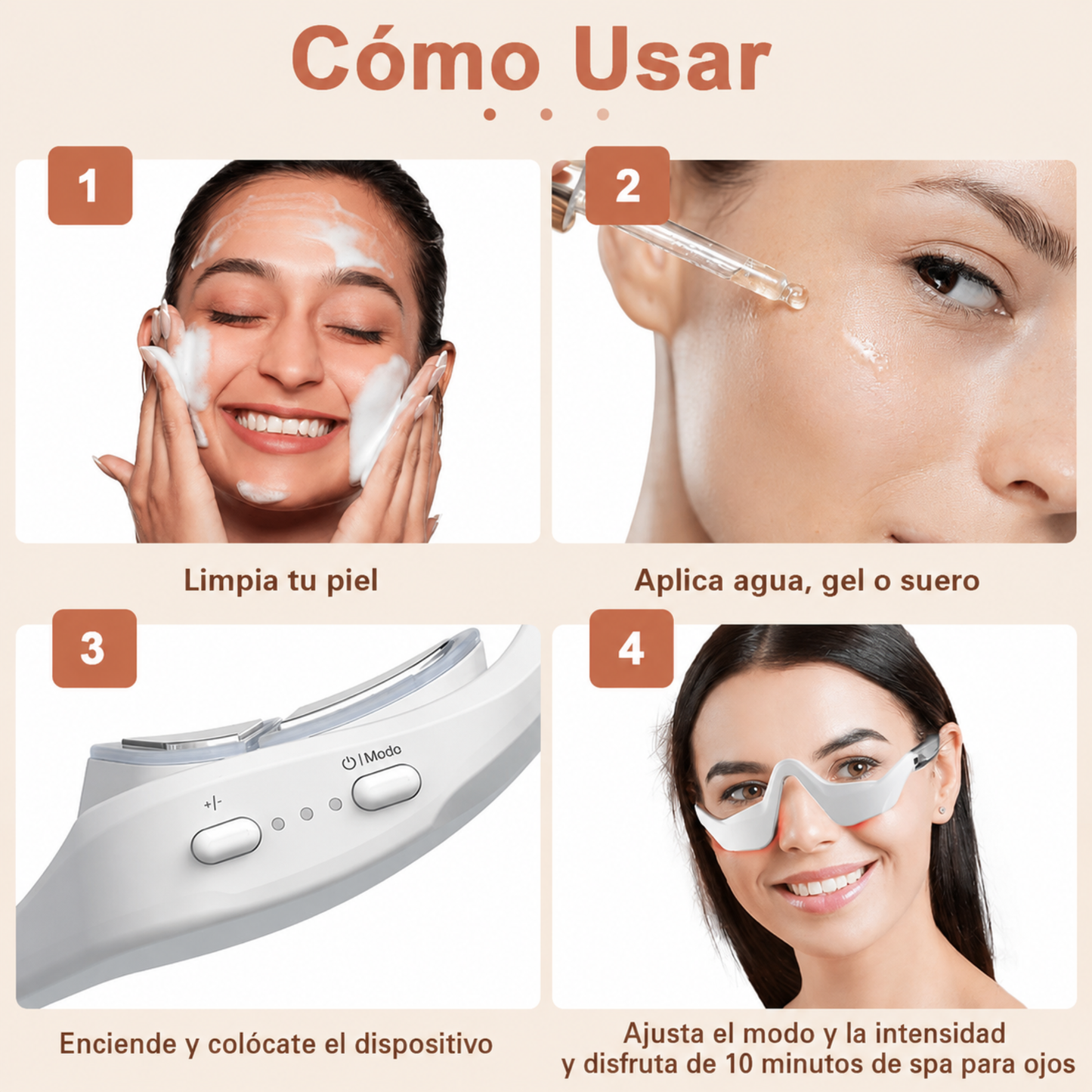 Masajeador de Ojos 3D Antiojeras